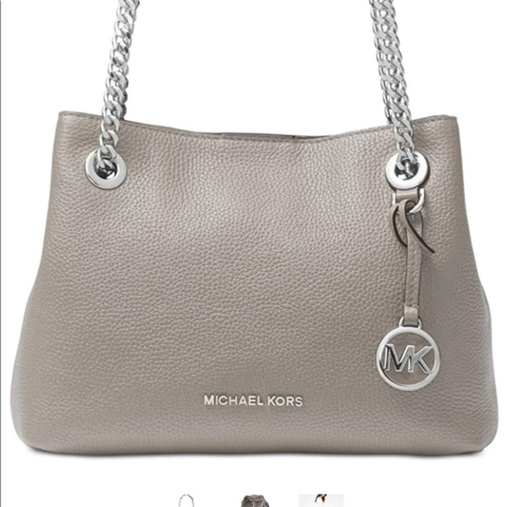 Michael Kors Jet Set Chain Medium Messenger Pearl
